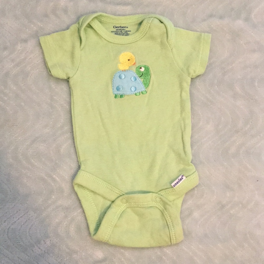 Light green newborn onesie